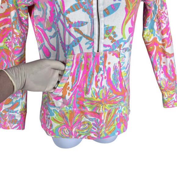 Lilly Pulitzer Women XXS Skipper Popover 1/2 Zip Scuba To Cuba Holy Grail Jacket - Picture 3 of 16
